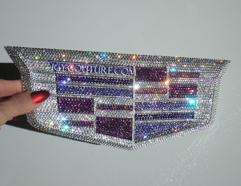 Cadillac Grille Emblem Custom Crystallized with Swarovski Crystals by ICY Couture