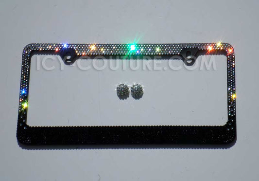 'Black Diamond Ombre on Black' Crystal Bling License Plate Frame - ICY Couture