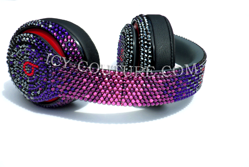 Crystal OMBRE DESIGNS on Headphones - ICY Couture