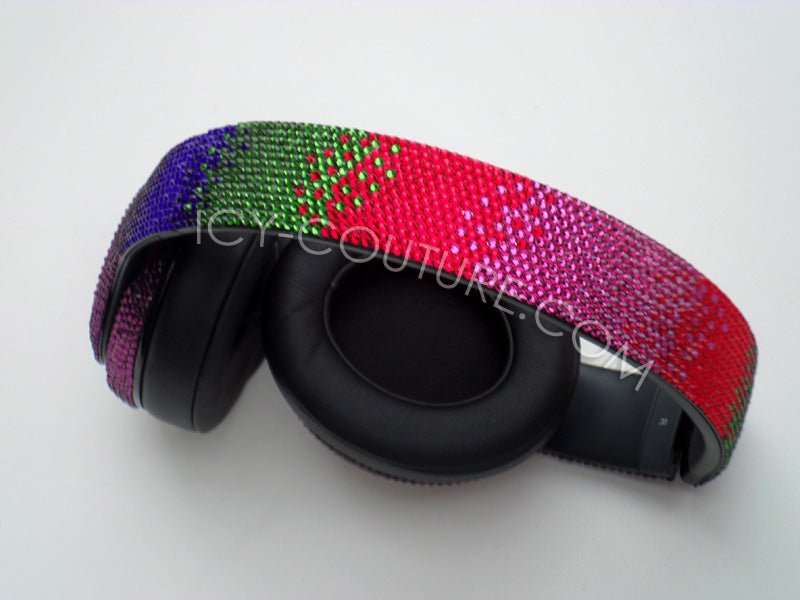Beats Studio Headphones Crystallized with Swarovski in various colors - red, pink, green,  blue, purple rhinestones