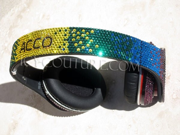 Crystal OMBRE DESIGNS on Headphones - ICY Couture