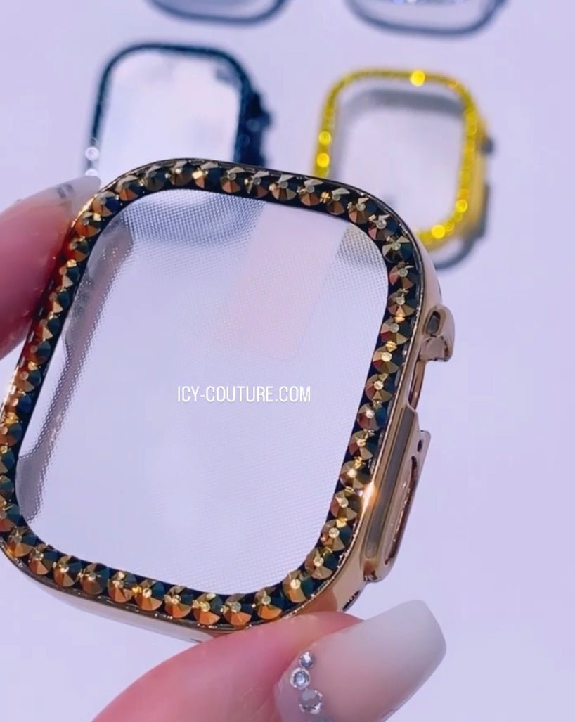 Crystallized Apple iWatch Ultra Cover 49mm - Rose Gold on Rose Gold - ICY Couture