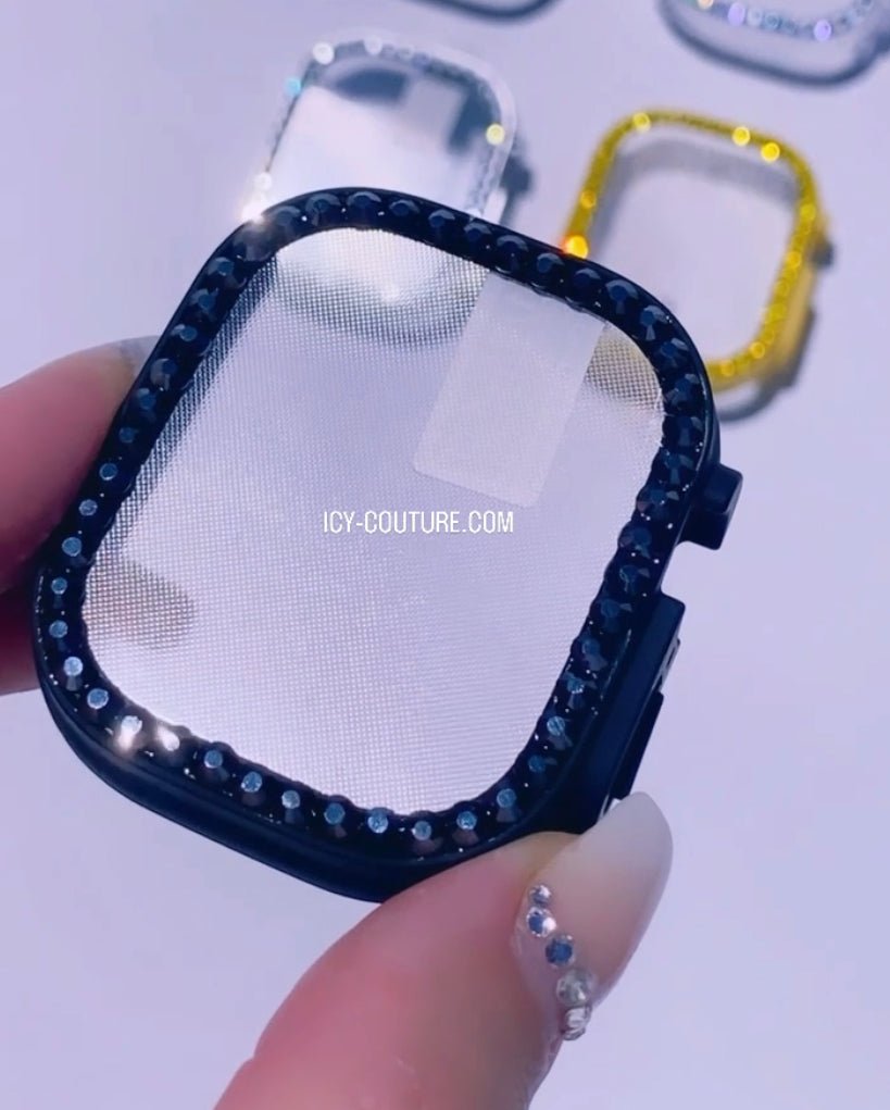 Crystallized Cover for Apple iWatch Ultra 49mm - Black on Black. - ICY Couture