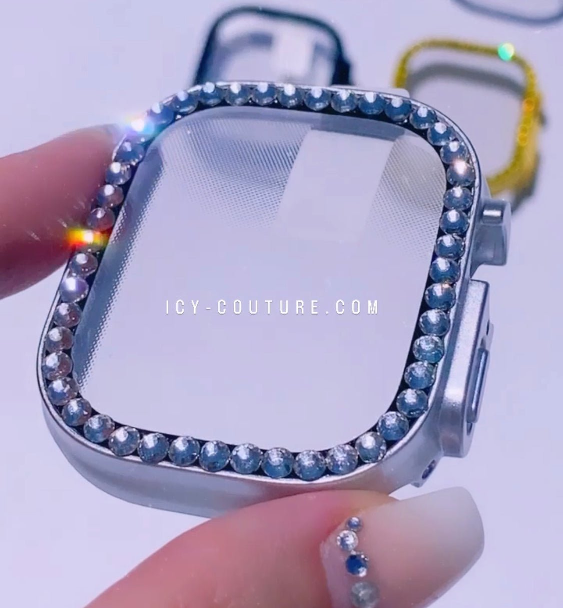 Crystallized Cover for Apple iWatch Ultra 49mm - Silver Light - ICY Couture