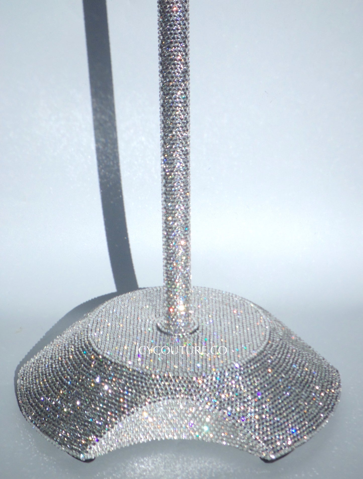 Clear Crystals Custom Bling Microphone Stand Custom Bedazzled with Swarovski Crystals or Premium Glass Rhinestones | ICY Couture