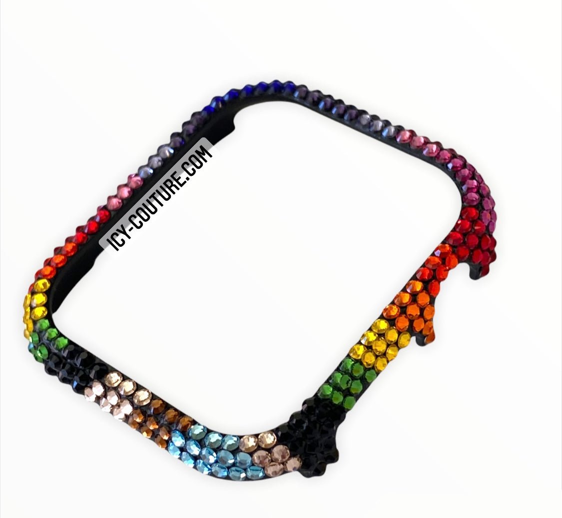 Crystallized RAINBOW OMBRE Cover for Apple iWatch: Various Sizes - ICY Couture