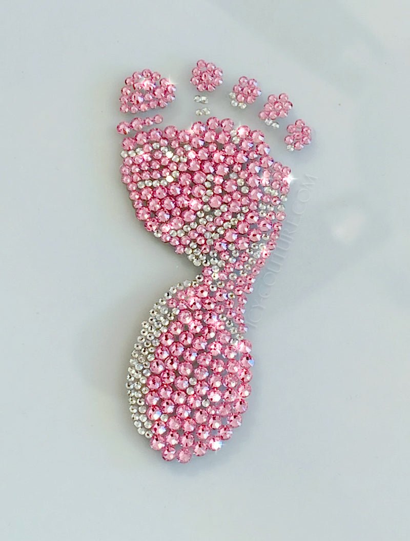 Custom Crystallized Baby Footprint: New Mom's Baby Bling Gifts. - ICY Couture