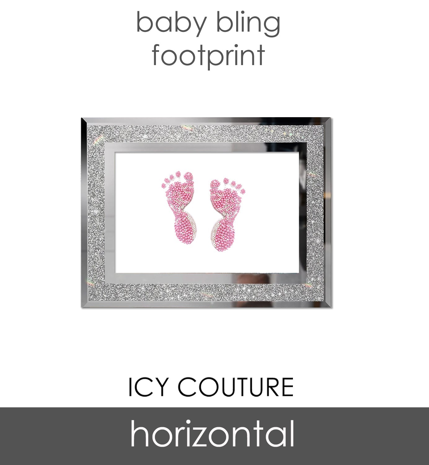 Custom Crystallized Baby Footprint: New Mom's Baby Bling Gifts. - ICY Couture