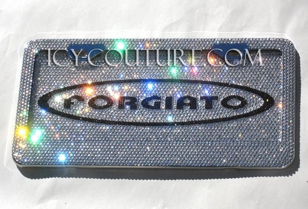 Custom Logo FULLY CRYSTALLIZED License Plate - ICY Couture