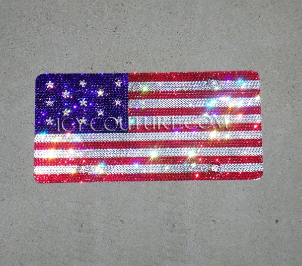 Custom Logo FULLY CRYSTALLIZED License Plate - ICY Couture