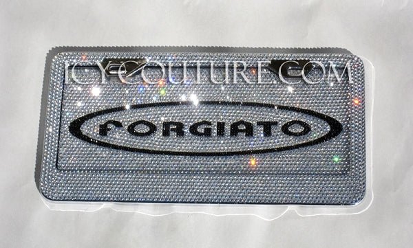 Custom Logo FULLY CRYSTALLIZED License Plate - ICY Couture