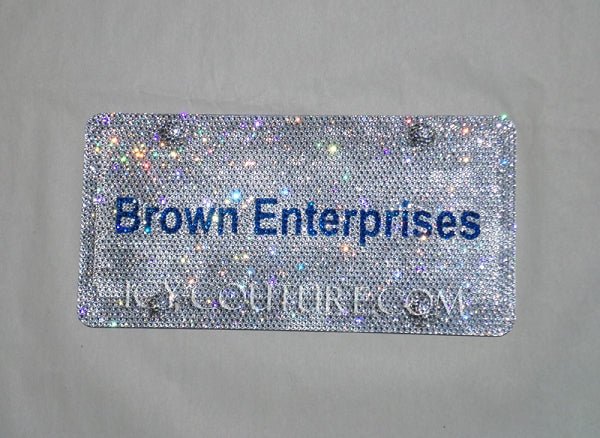 Custom Logo FULLY CRYSTALLIZED License Plate - ICY Couture