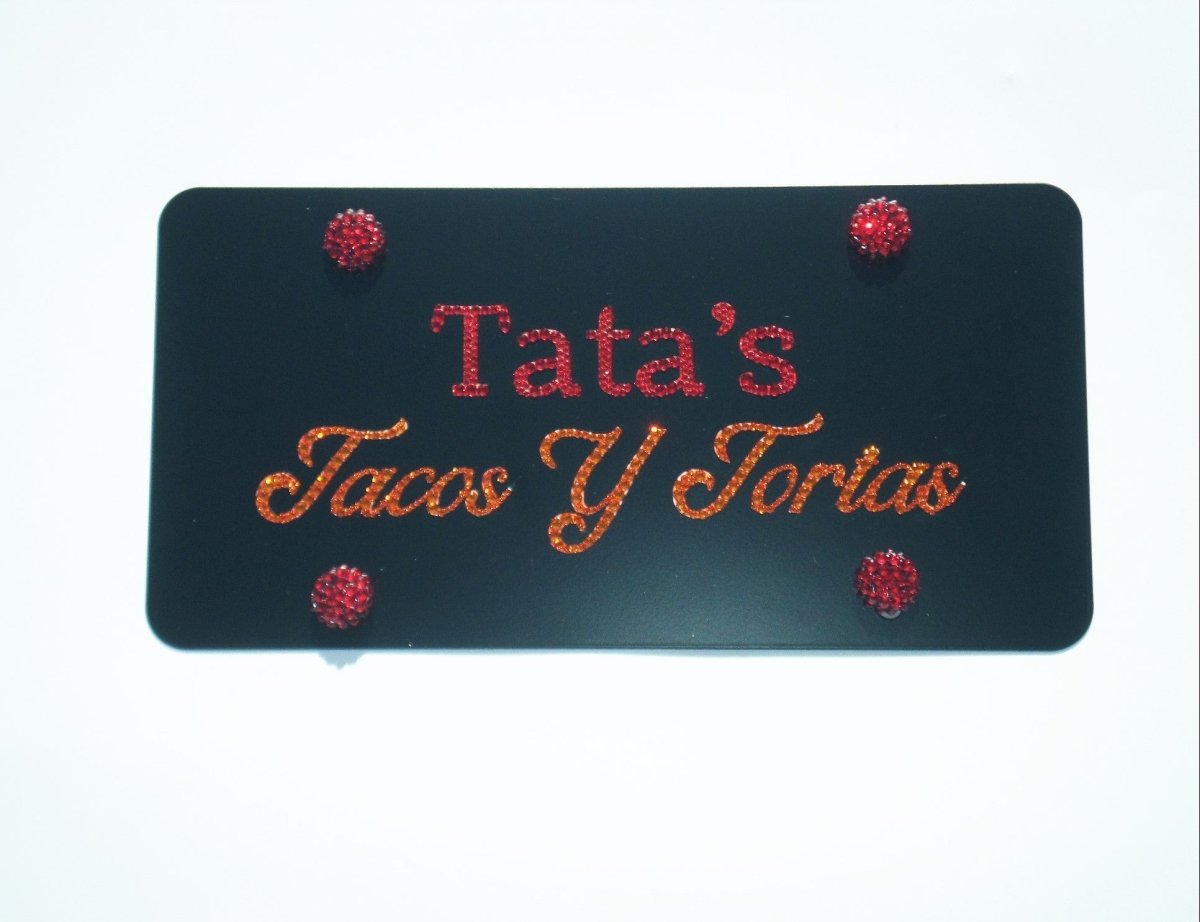 Your Custom BUSINESS LOGO Crystal License Plate - ICY Couture