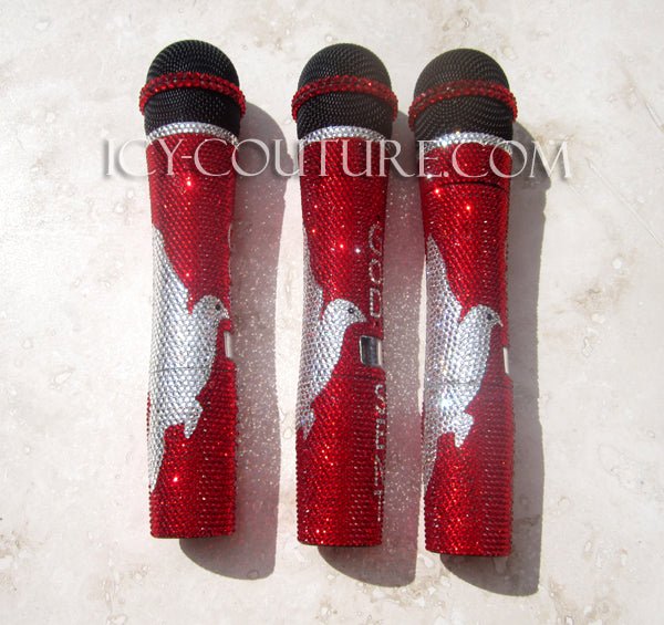 Custom LOGO or SYMBOL Crystallized Microphone. - ICY Couture