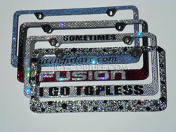 CUSTOM MESSAGE Crystal License Plate Frame - ICY Couture