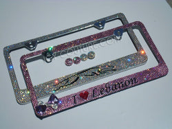 CUSTOM MESSAGE Crystal License Plate Frame - ICY Couture