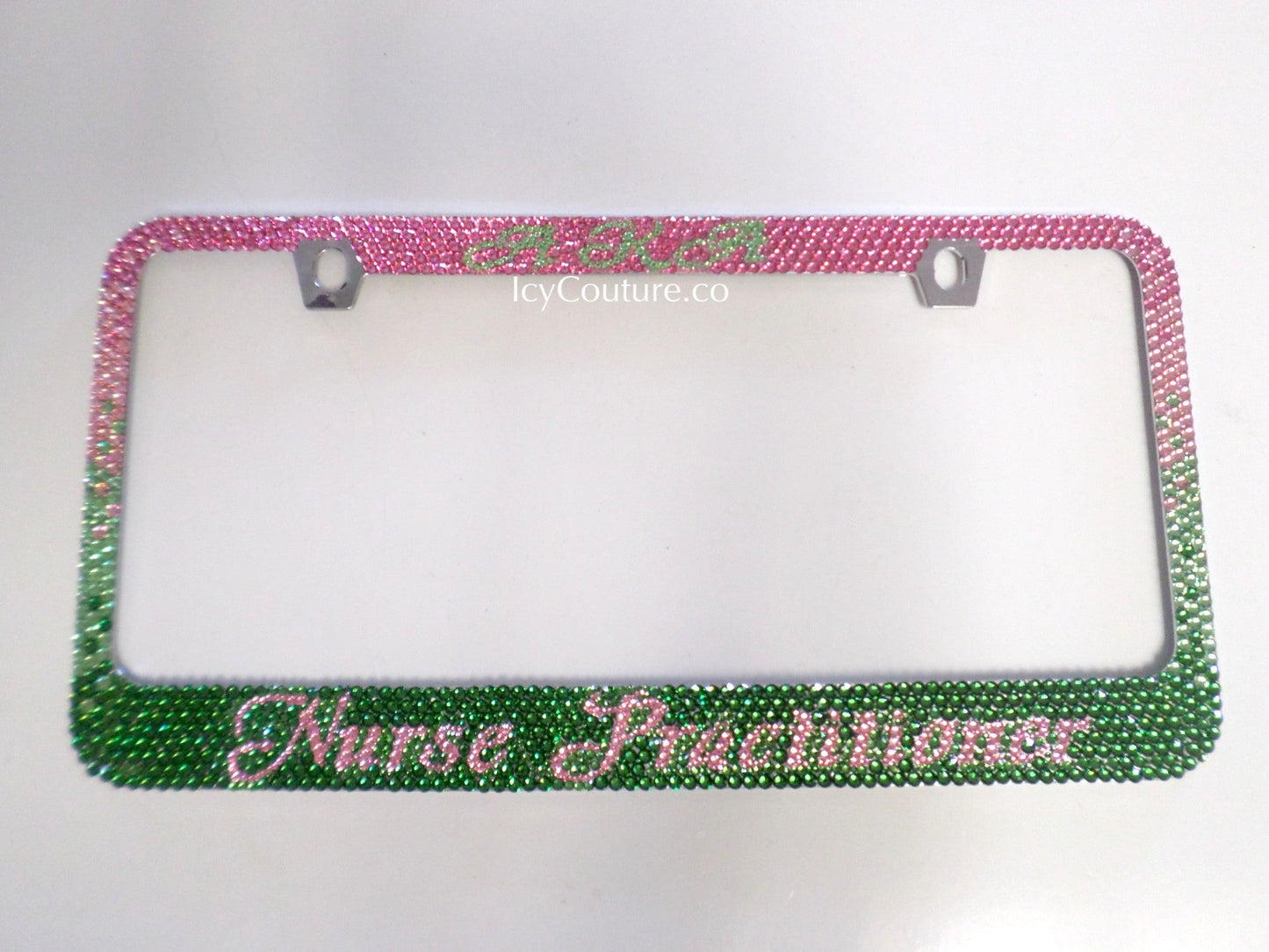 AKA Bling License Plate Frames With Swarovski Crystals, Bedazzled by ICY Couture