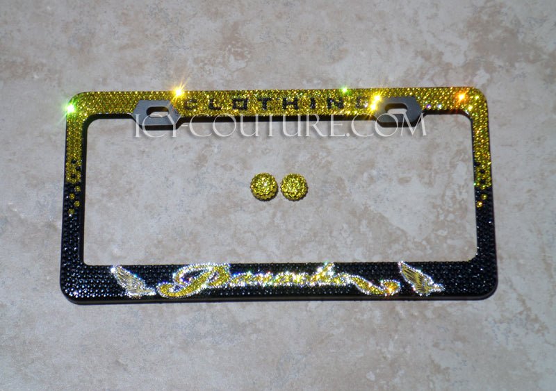 CUSTOM MESSAGE Crystal License Plate Frame - ICY Couture