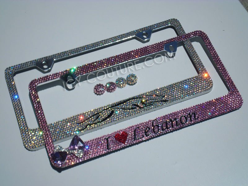 CUSTOM MESSAGE Crystal License Plate Frame - ICY Couture