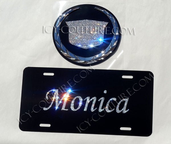 CUSTOM NAME, INITIALS or SHORT MESSAGE Crystallized License Plate - ICY Couture