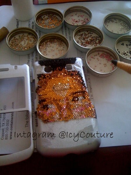 CUSTOM PORTRAIT Bling Laptop Cover Design - ICY Couture