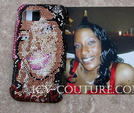CUSTOM PORTRAIT Bling Laptop Cover Design - ICY Couture