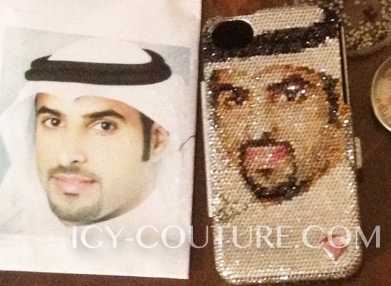CUSTOM PORTRAIT Bling Laptop Cover Design - ICY Couture