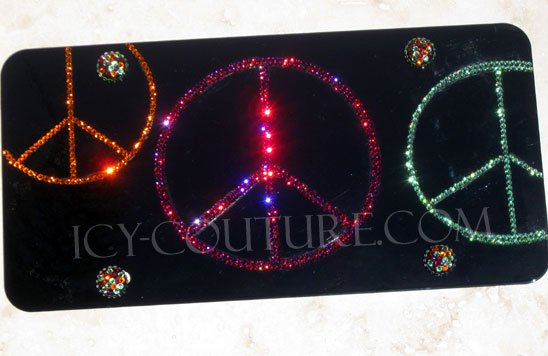 CUSTOM SYMBOL Crystallized License Plate - ICY Couture