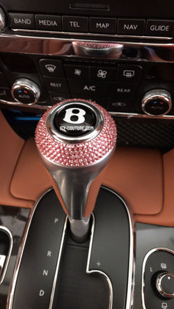 Bentley Gear Shift in Pink Swarovski crystals custom bedazzled by ICY Couture.