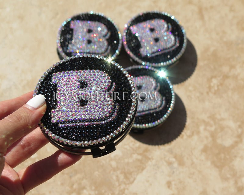 Custom Colors Bentley Center Caps for Rims Replacement emblems custom crystallized with Swarovski crystals by ICY Couture