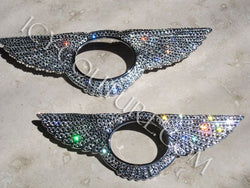 Front and back Replacement Diamond Bentley Wings emblems custom crystallized with Swarovski crystals by ICY Couture