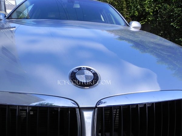 Silver Bling BMW emblems crystallized with Swarovski Crystals by ICY Couture.