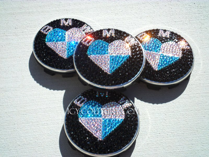 Love BMW Crystallized BMW Center Rim Caps with Swarovski Crystals by ICY Couture.