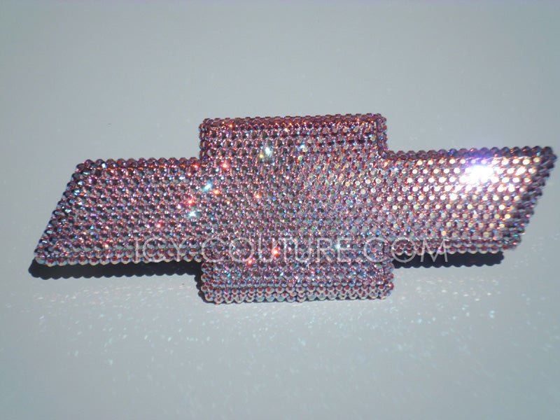 Light Rose AB Bling Chevy Bowtie Emblem Custom Crystallized with Swarovski Crystals by ICY Couture