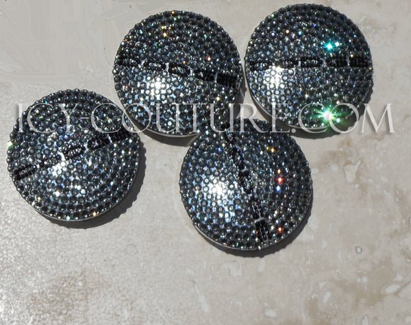 Black Diamond Dodge Challenger Bling Emblems for rims Custom Bedazzled with Swarovski Crystals by ICY Couture.