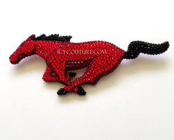 Custom Colors Mustang Horse Bedazzled with Swarovski Crystals by ICY Couture