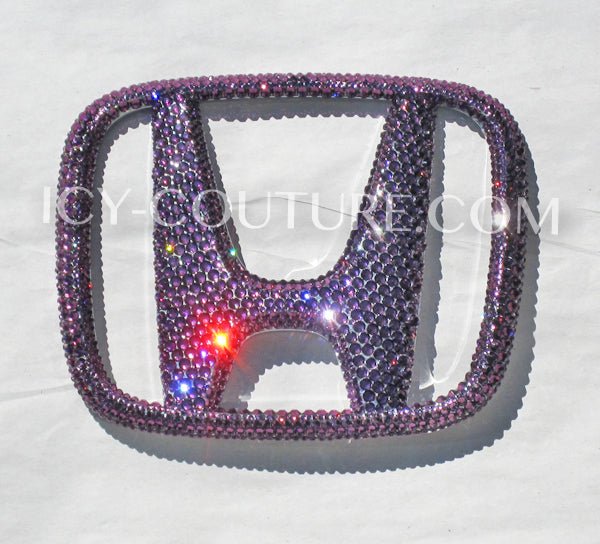 Purple Honda Rhinestone Emblem