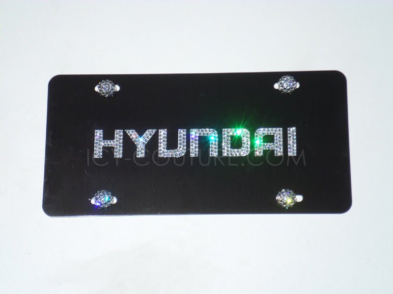 Custom License Plate Frame Fits HYUNDAI Vehicles Crystallized with Swarovski Crystals by ICY Couture
