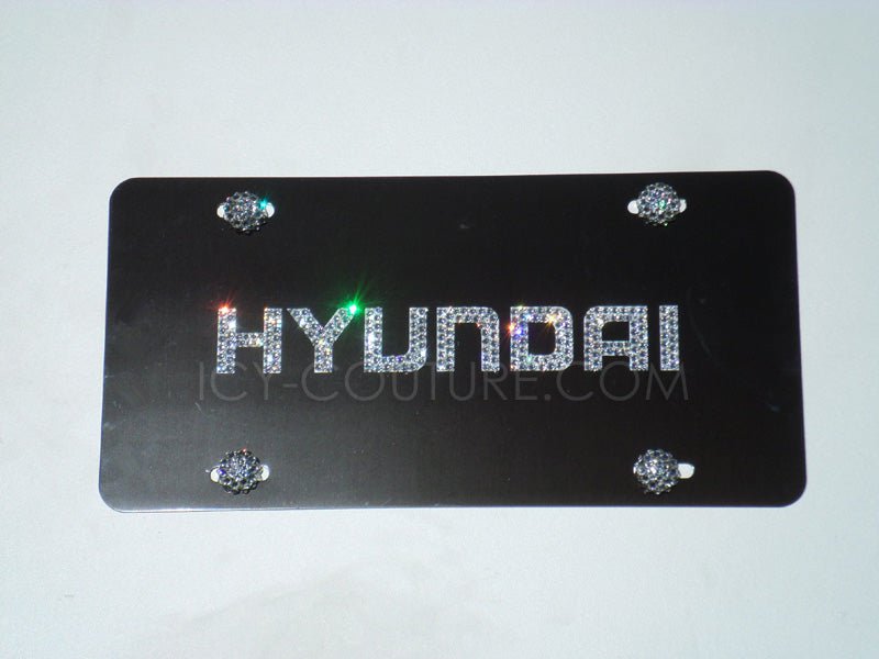 Custom License Plate Frame Fits HYUNDAI Vehicles Crystallized with Swarovski Crystals by ICY Couture