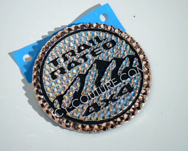 Trail Rated 4x4 Bling Emblem Crystallized with Crystal Shimmer and Rose Gold Swarovski Crystals