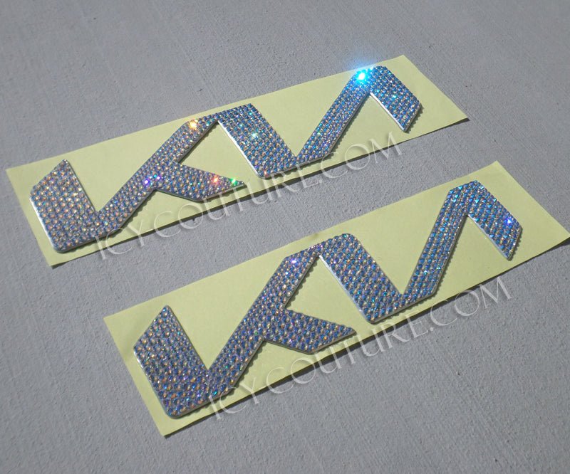 Custom Bedazzled KIA Emblems Front and Back