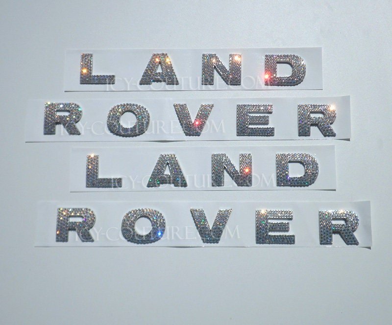 Bling Land Rover Letters Customized With Crystal Shimmer Swarovski Crystals