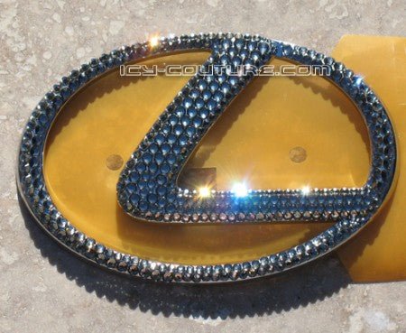 Lexus emblem crystallized in Black Diamond Austrian Crystals