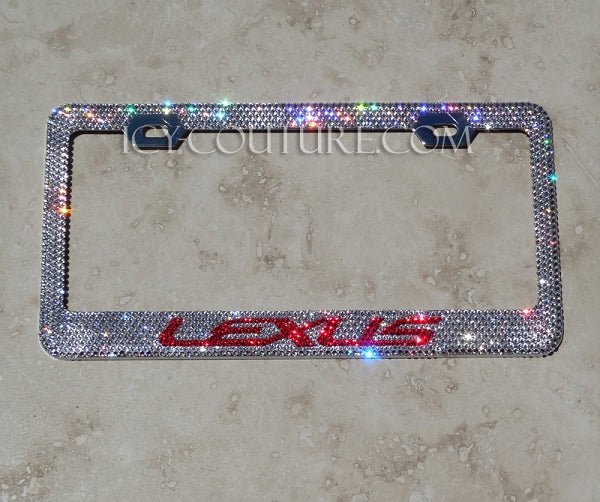 Lexus Bling License Plate Frame Bedazzled with Swarovski Crystals