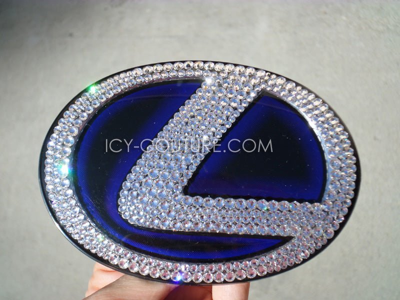 Lexus Grille Emblem Customized with Diamond Clear Swarovski Crystals
