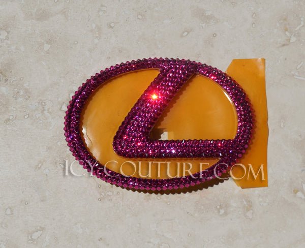  Lexus Emblem Bedazzled with Fuchsia Swarovski Crystals