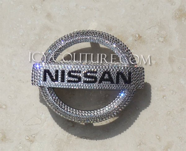 Diamond Clear Bling Nissan Emblem crystallized by ICY Couture