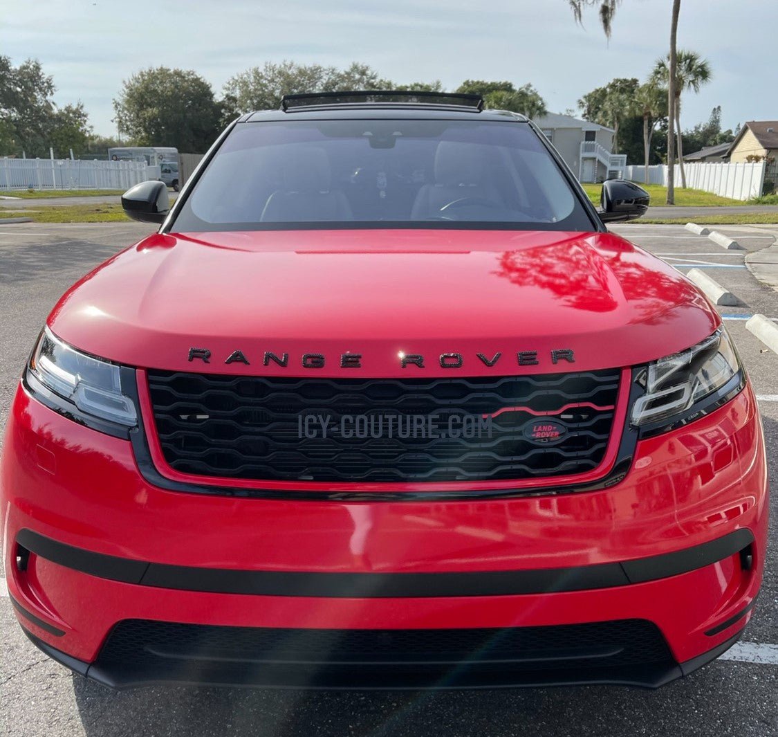 Black Bling Range Rover Emblem Bedazzled with Swarovski Crystals - Custom Car Bling by ICY Couture.