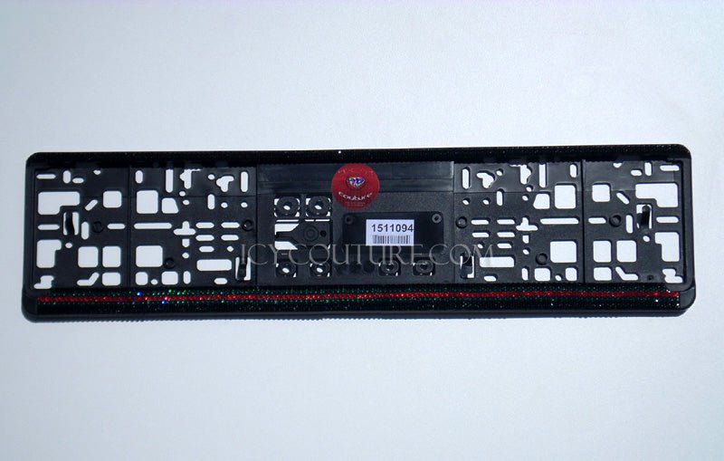EUROPEAN SIZE Crystal License Plate Frame - ICY Couture