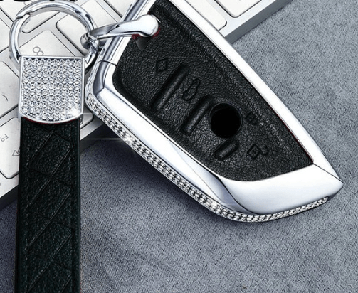 Fits New Style BMW Car Key Crystal Bling Cover - Pink, Black - ICY Couture